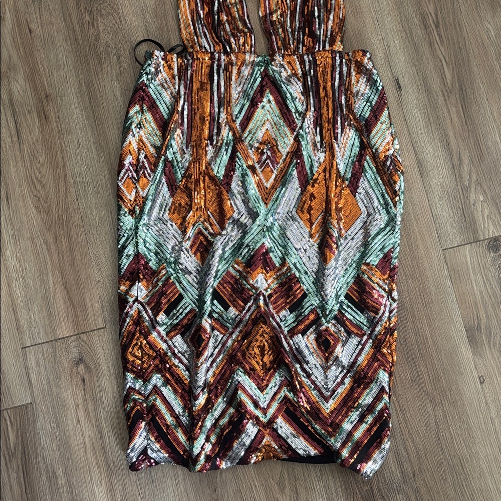 Fashion Nova Multicolor Sequin Dress - Picture 5 of 6